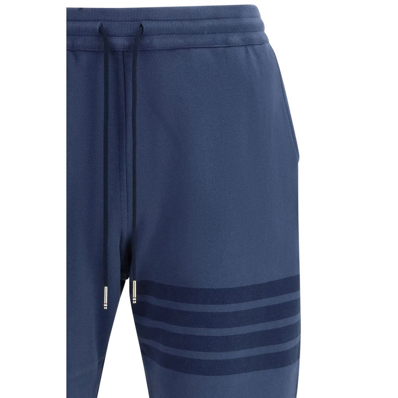 Thom Browne Blue Cotton Casual Pants for Men
