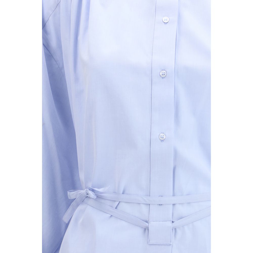 Loulou De Saison Robe décontractée en coton bleu clair