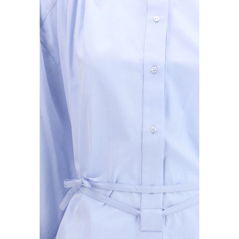 Loulou De Saison Robe décontractée en coton bleu clair