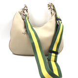 Gucci Aria Calfskin Web Large Attache Shoulder Bag - Beige