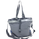 Bottega Veneta Black and Blue Nylon Convertible Tote