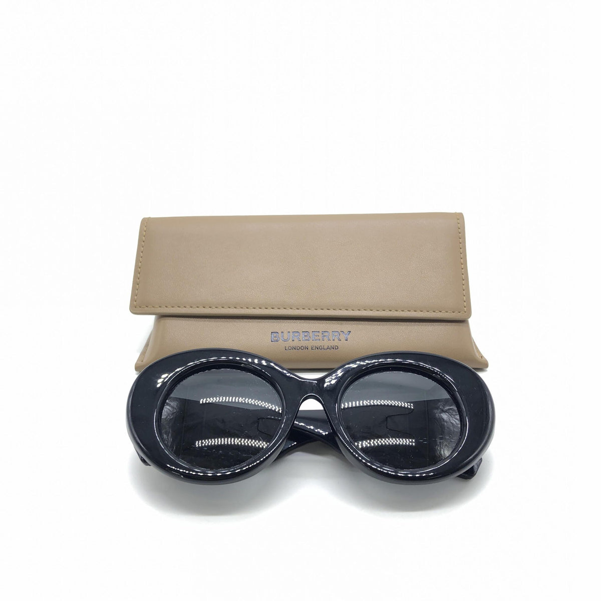 Burberry Black Oversized Round Sunglasses - Timeless Elegance