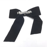 Chanel Black Velvet Bow Hair Accessory - Timeless Elegance