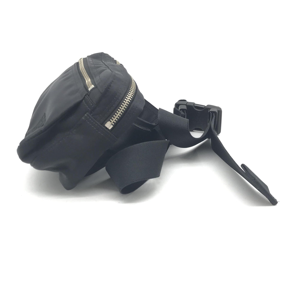 Porter Black Waist Pouch with Zippered Compartments