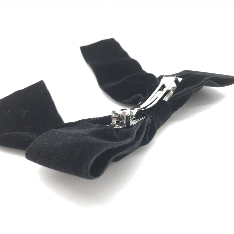 Chanel Black Velvet Bow Hair Accessory - Timeless Elegance