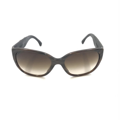 Chanel Brown Frame With Tweed Accents Sunglasses