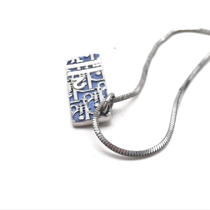 Christian Dior Blue Trotter Pendant Necklace - Luxury Accessory