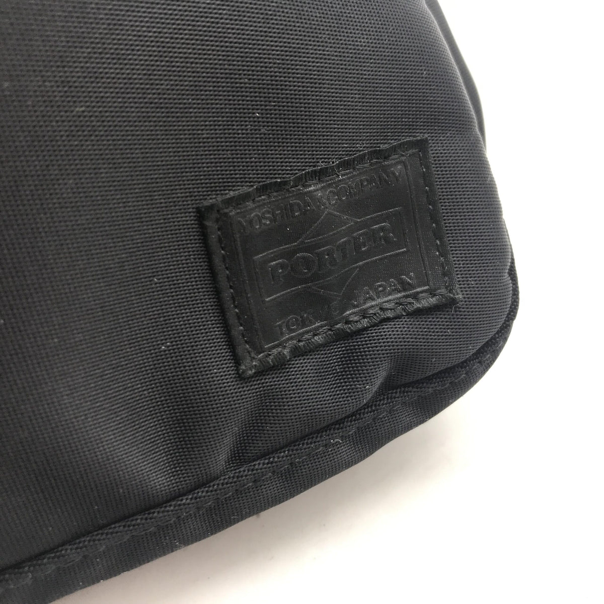 Porter Black Waist Pouch with Zippered Compartments