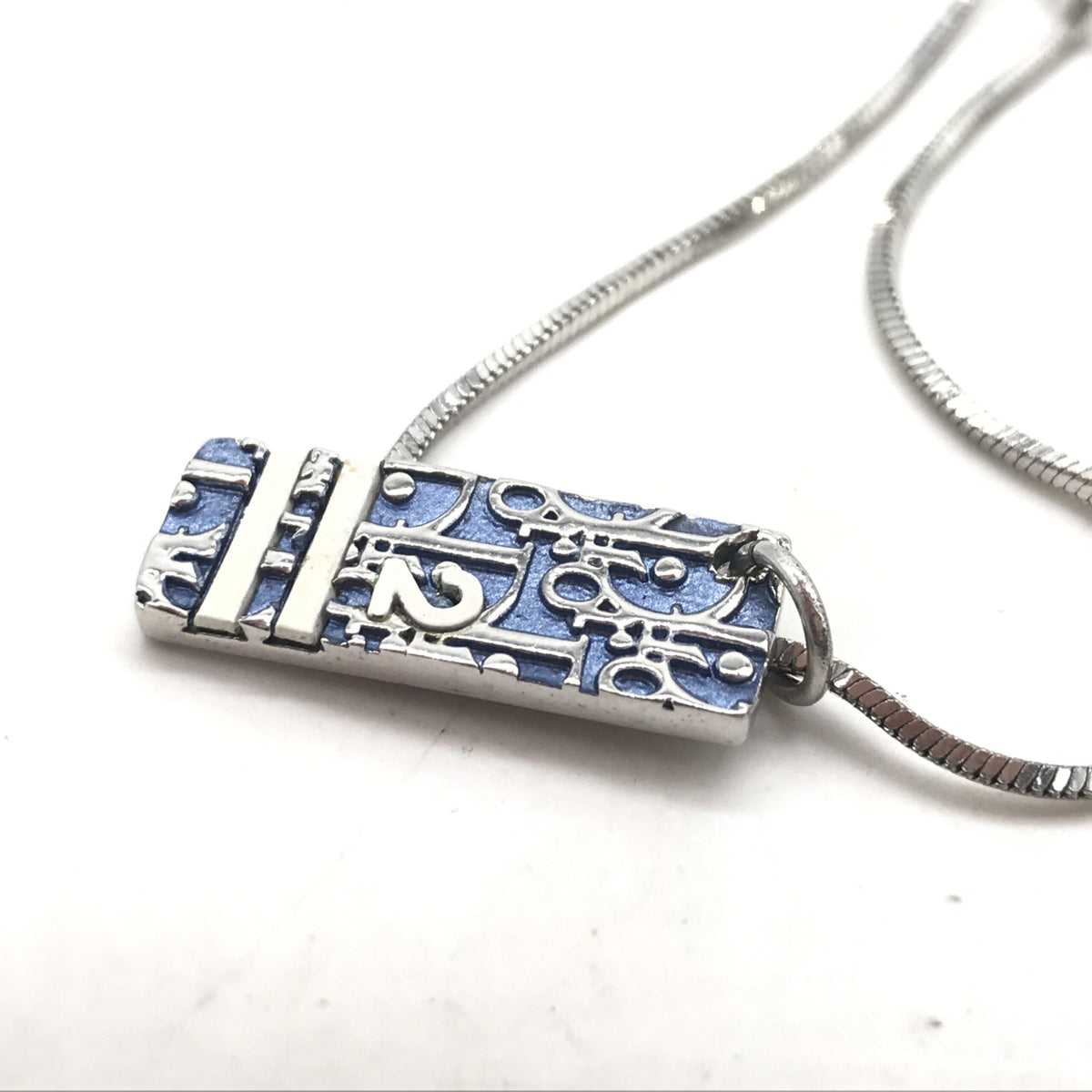 Christian Dior Blue Trotter Pendant Necklace - Luxury Accessory