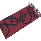 Hermès Cashmere Muffler in Burgundy - Elegant Luxury Accessory