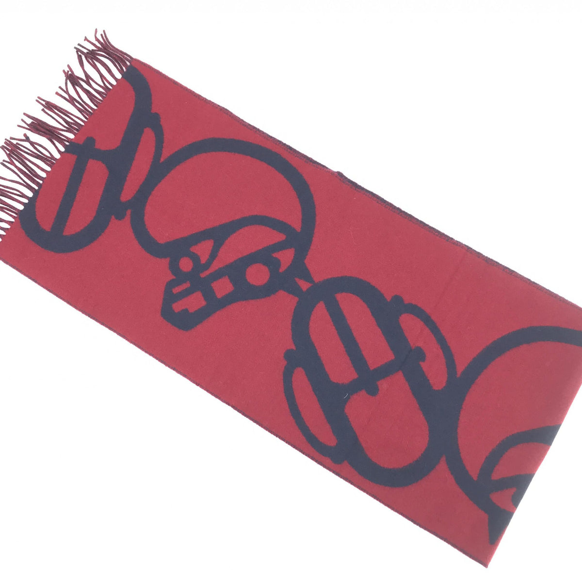 Hermès Cashmere Muffler in Burgundy - Elegant Luxury Accessory