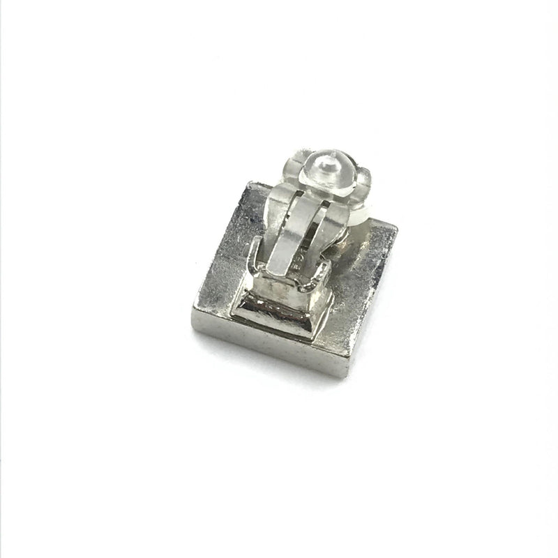 Chanel Coco Mark Earrings Black/White/Silver - Élégance Intemporelle