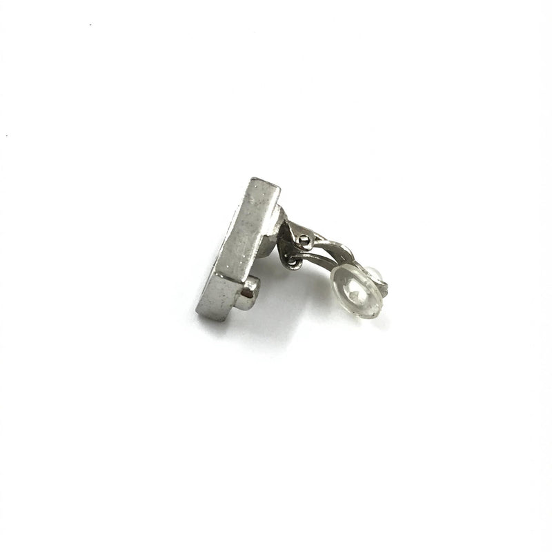 Chanel Coco Mark Earrings Black/White/Silver - Élégance Intemporelle