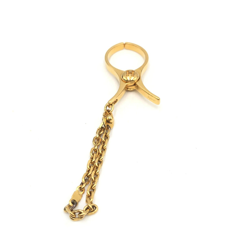 Hermès Gold Metal Glove Holder Keychain - Luxury Accessory