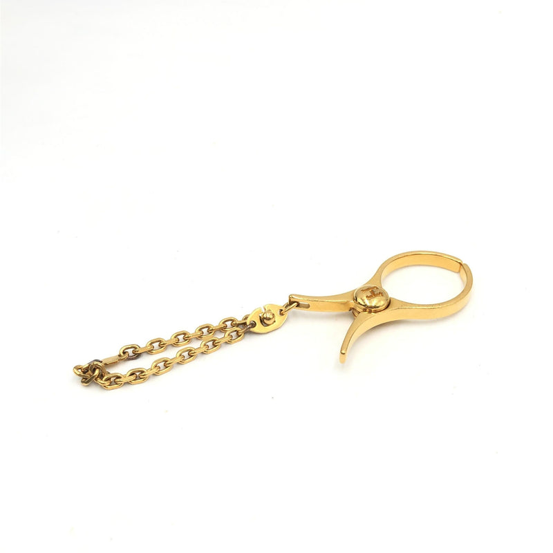 Hermès Gold Metal Glove Holder Keychain - Luxury Accessory