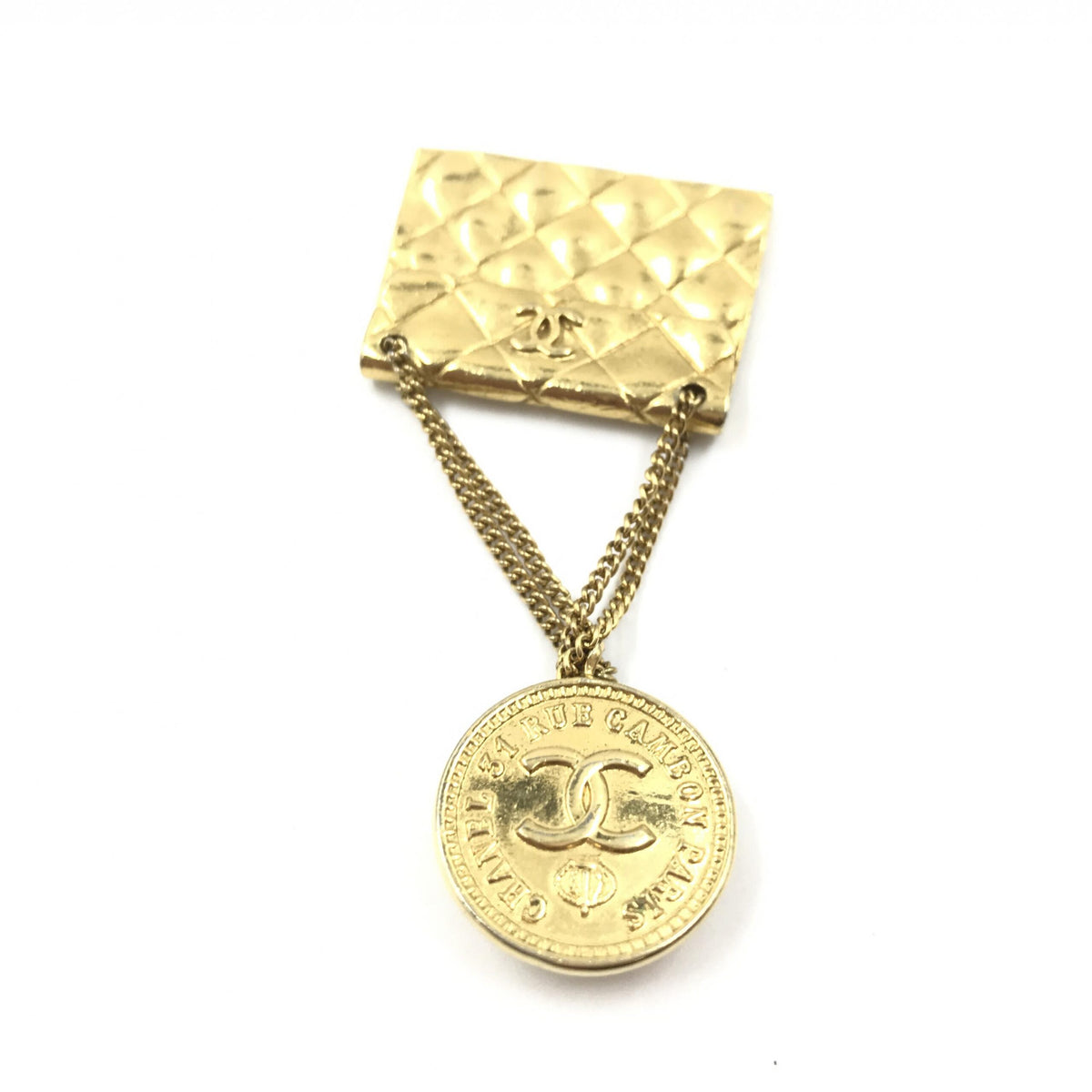 Chanel Gold Plated Bag Motif Brooch - Timeless Elegance