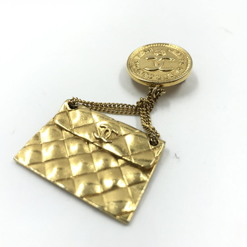 Chanel Gold Plated Bag Motif Brooch - Timeless Elegance