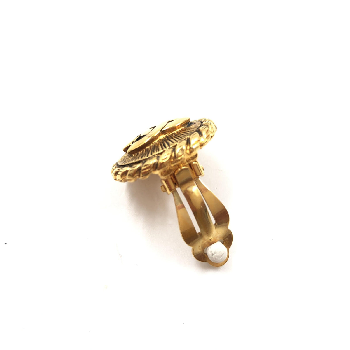 Chanel Gold Plated CC Clip On Earrings - Timeless Elegance