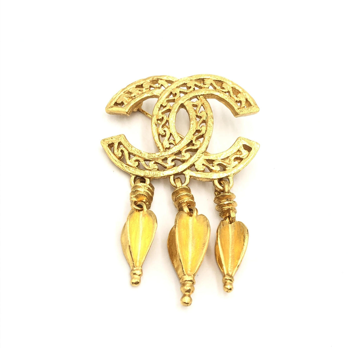 Chanel Gold Plated CC Logo Brooch - A Timeless Accessory