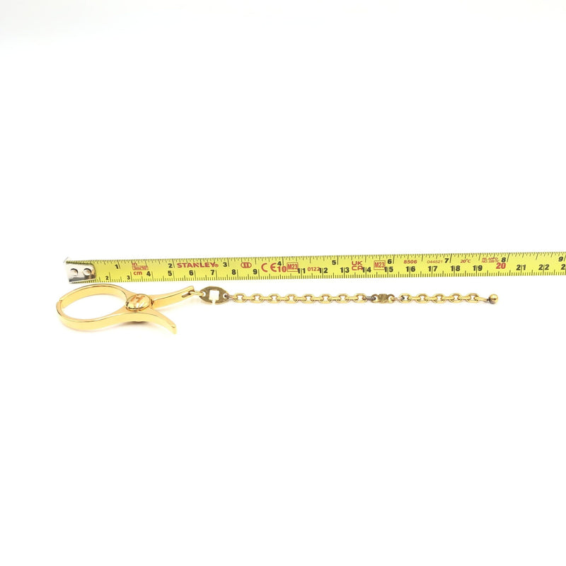Hermès Gold Metal Glove Holder Keychain - Luxury Accessory
