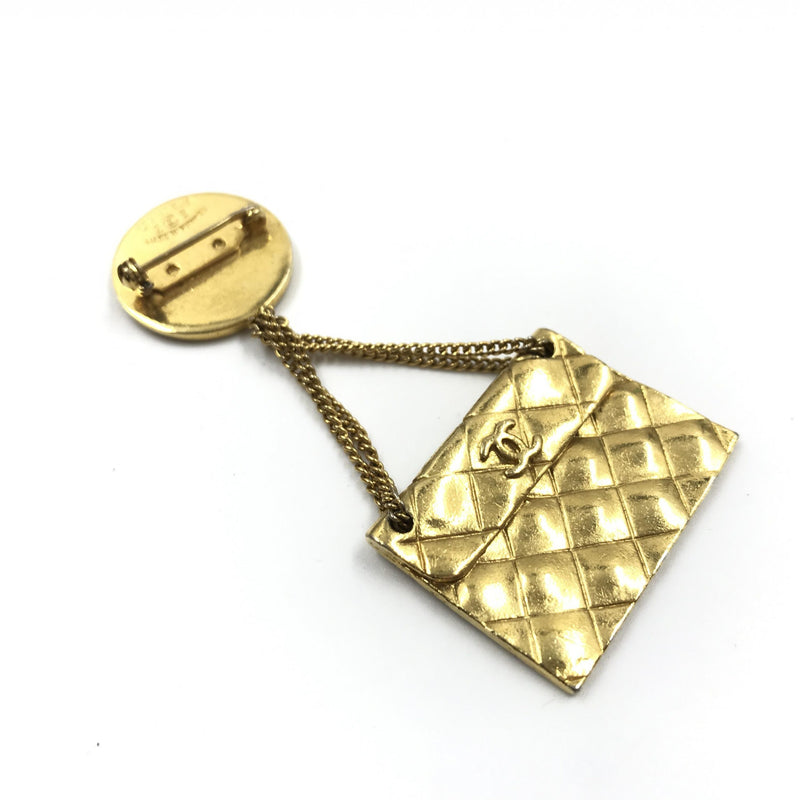 Chanel Gold Plated Bag Motif Brooch - Timeless Elegance