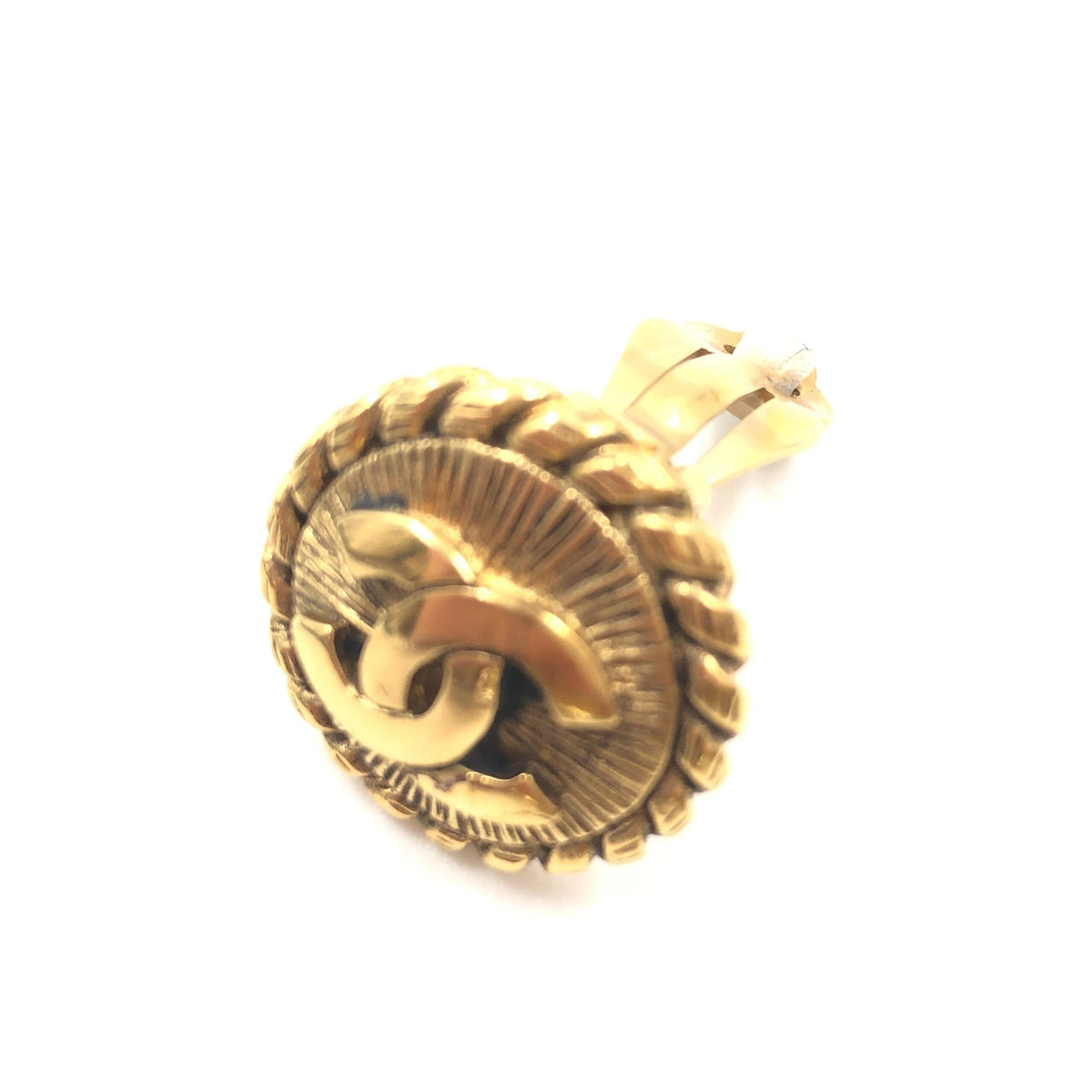Chanel Gold Plated CC Clip On Earrings - Timeless Elegance