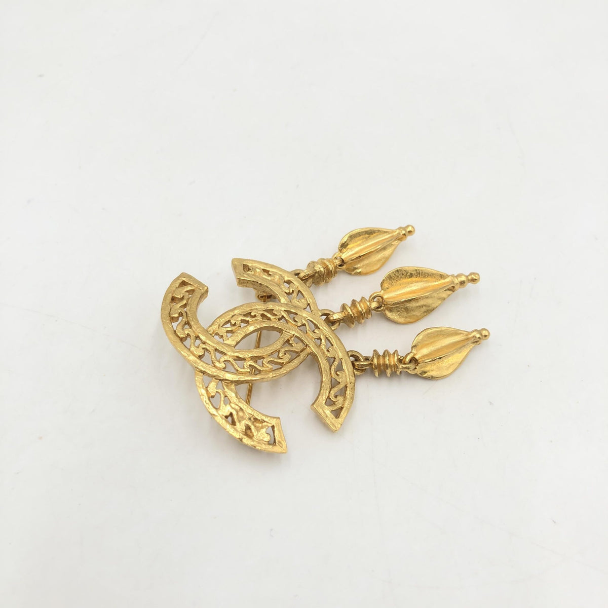Chanel Gold Plated CC Logo Brooch - A Timeless Accessory
