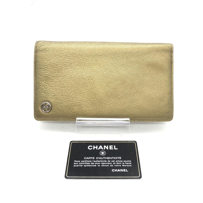 Chanel Gold Tone Caviar Leather Bifold Wallet - Timeless Luxury