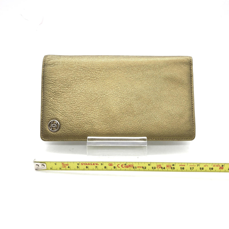 Chanel Gold Tone Caviar Leather Bifold Wallet - Timeless Luxury