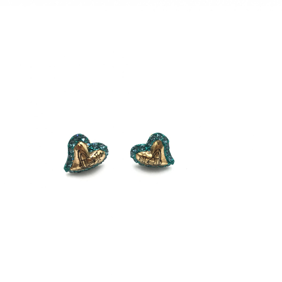 Boucles d'oreilles Vivienne Westwood Orb Heart - Or & Bleu