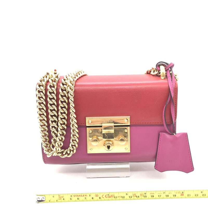 Gucci Padlock Crossbody Shoulder Bag in Pink - Luxury Fashion