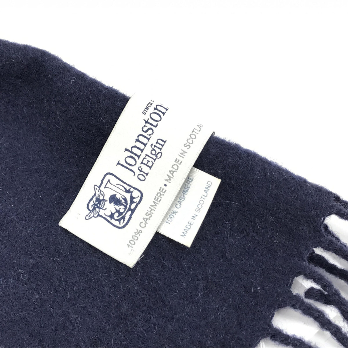 Johnstons of Elgin Navy Blue Soft Wool Scarf - Timeless Elegance