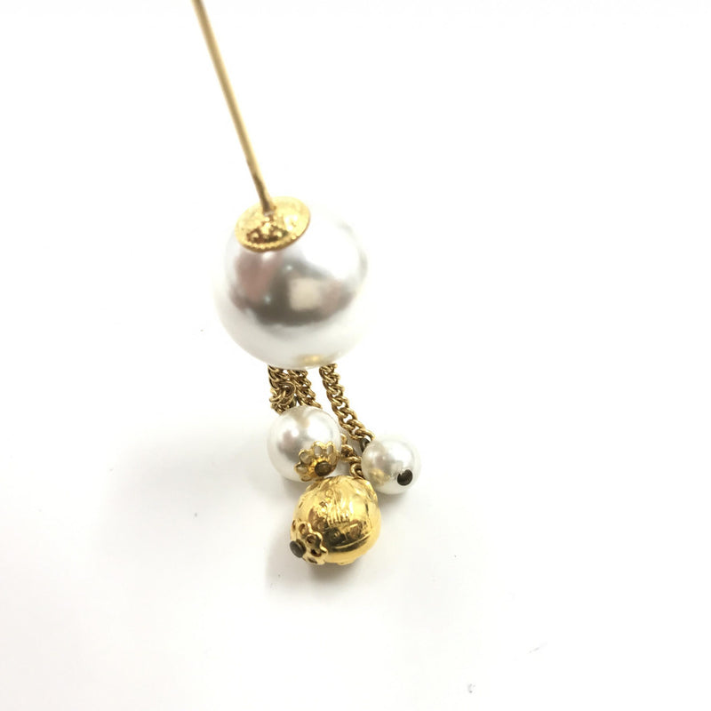 Salvatore Ferragamo Pearl Style Pin Brooch - Timeless Elegance