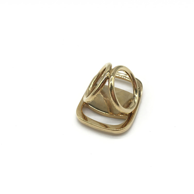 Salvatore Ferragamo PLEATS PLEASE Scarf Ring - Gold Accessory
