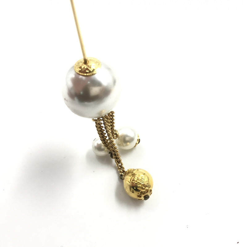 Salvatore Ferragamo Pearl Style Pin Brooch - Timeless Elegance