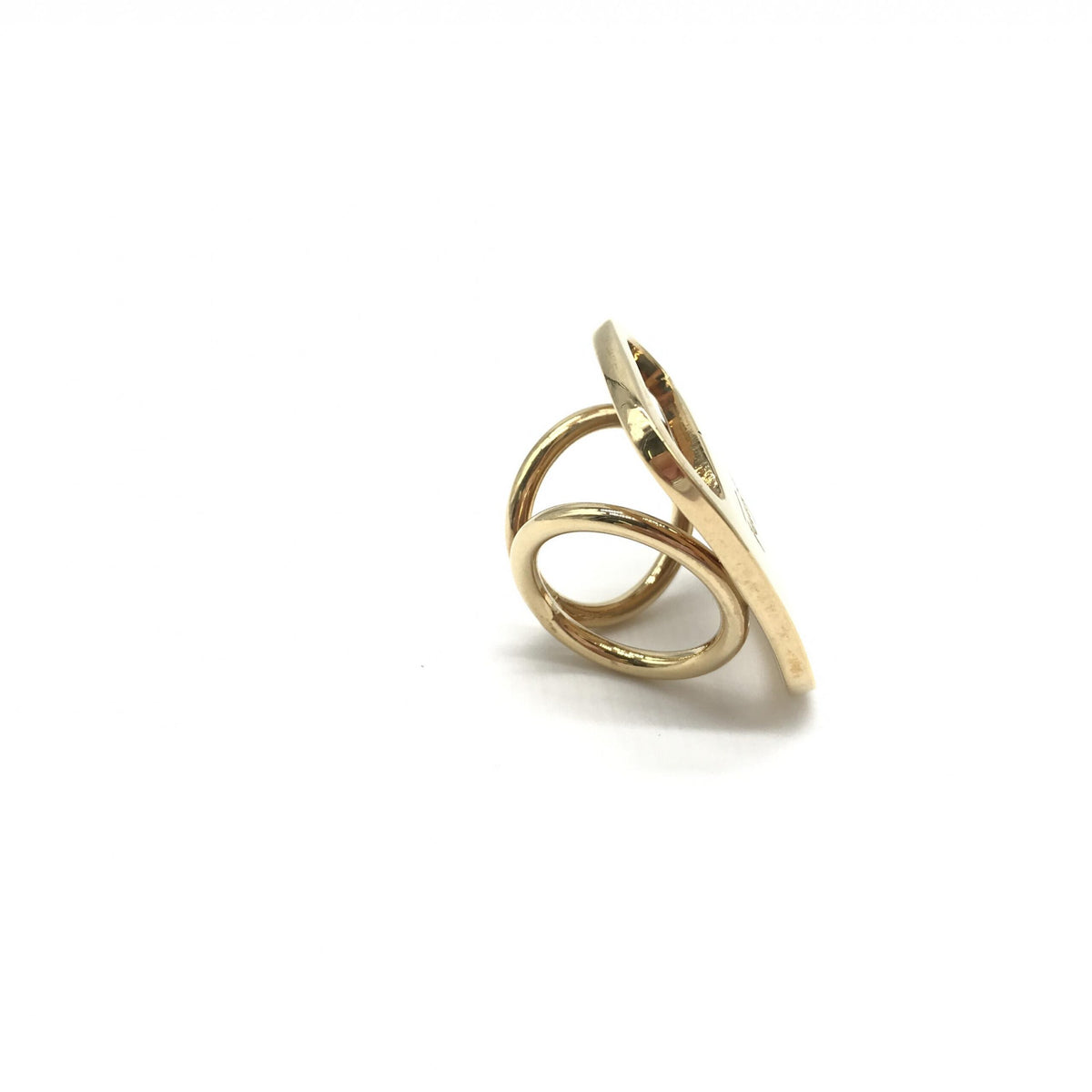 Salvatore Ferragamo PLEATS PLEASE Scarf Ring - Gold Accessory