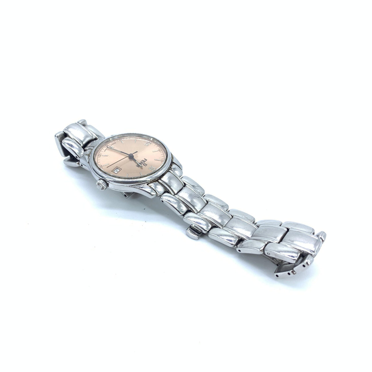 Fendi Pink Champagne Dial Quartz Watch - Stainless Steel