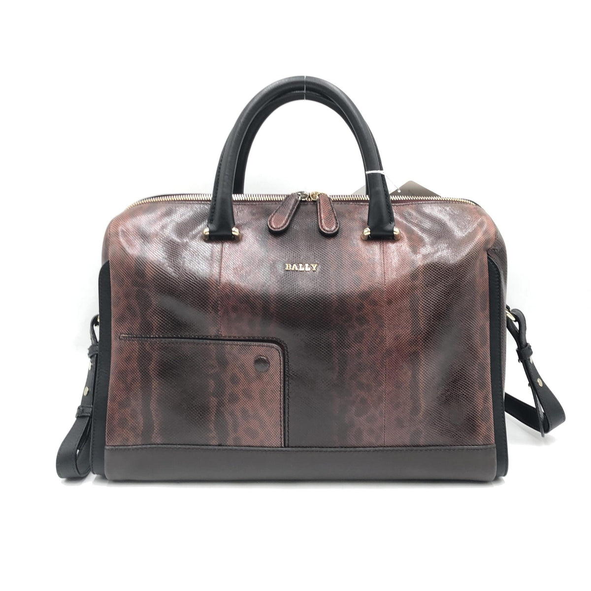 Bally Python Pattern 2WAY Boston Bag - Élégance et Polyvalence