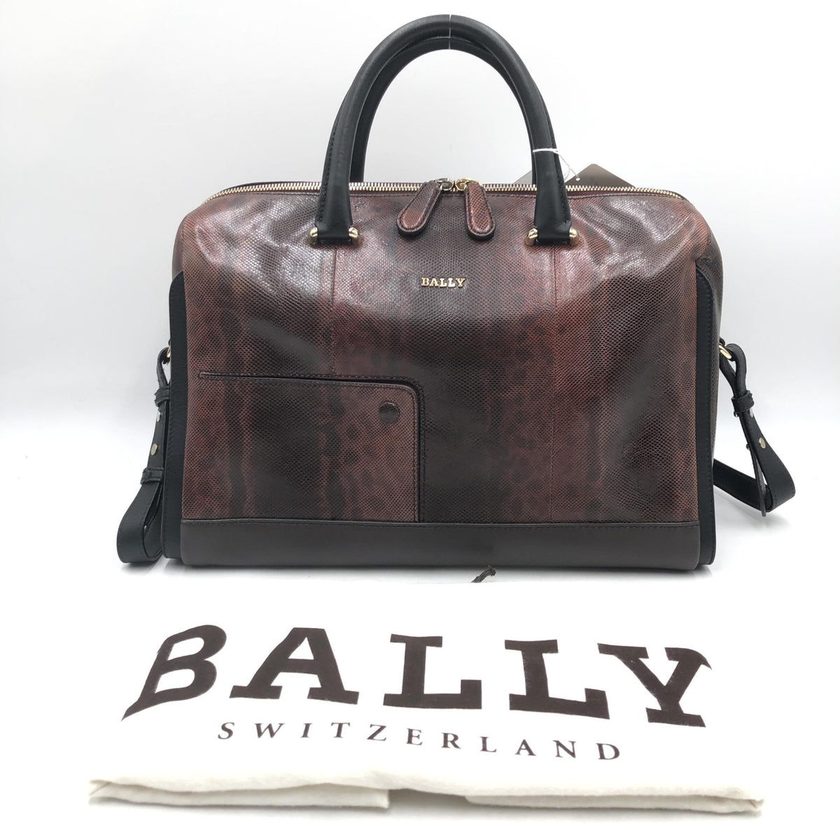 Bally Python Pattern 2WAY Boston Bag - Élégance et Polyvalence