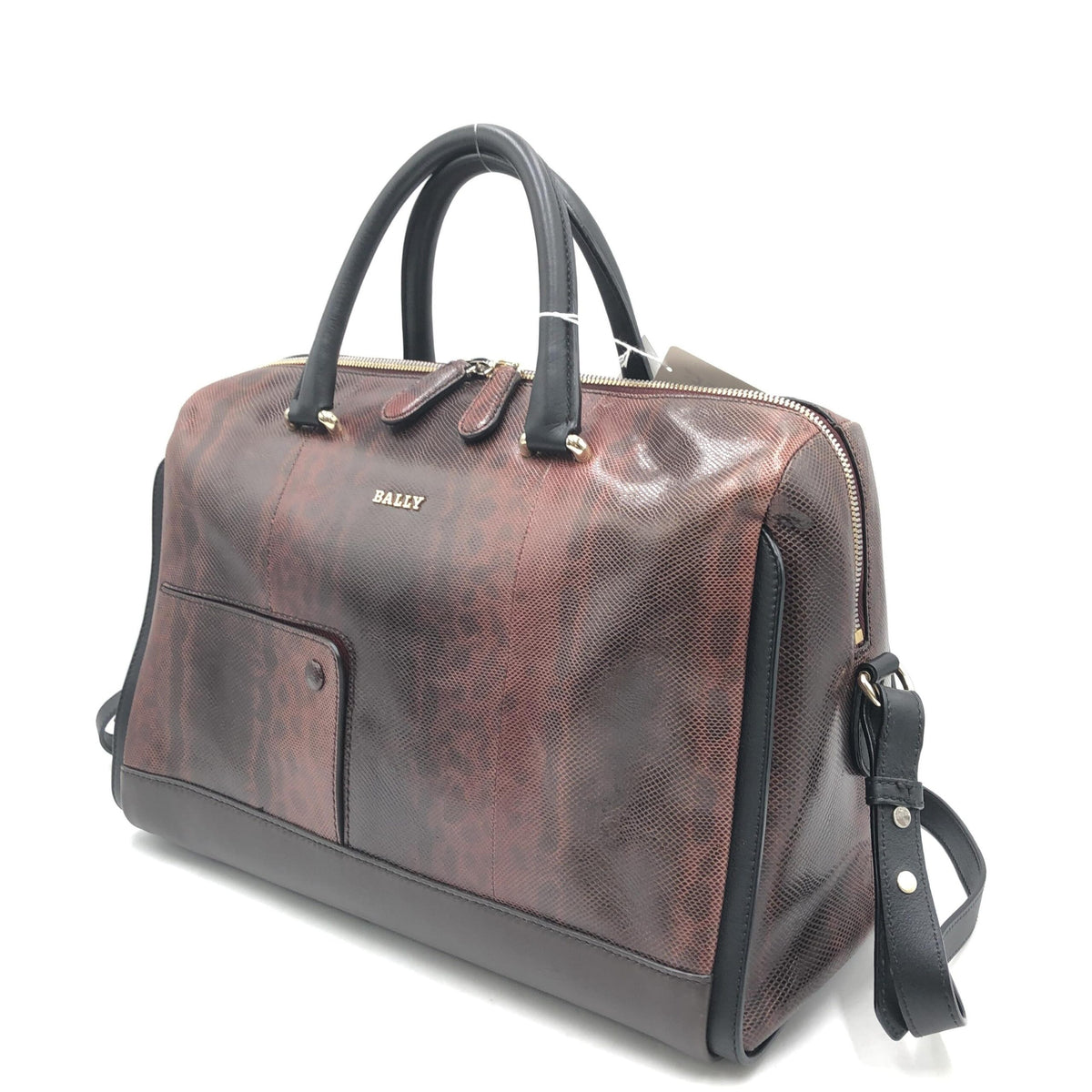 Bally Python Pattern 2WAY Boston Bag - Élégance et Polyvalence