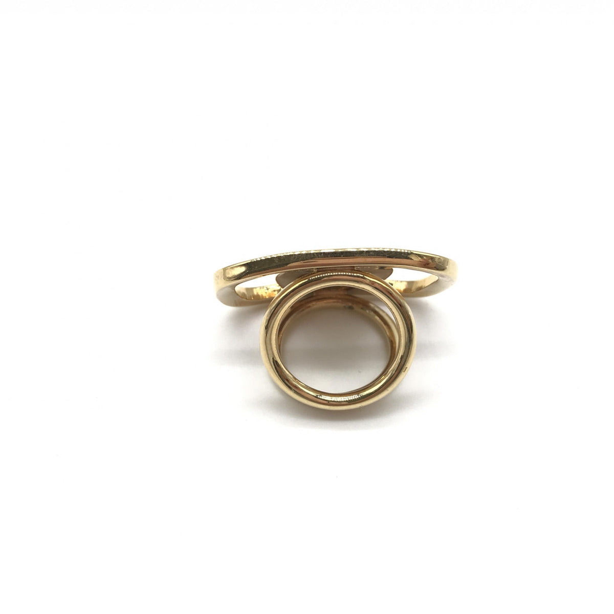 Salvatore Ferragamo PLEATS PLEASE Scarf Ring - Gold Accessory