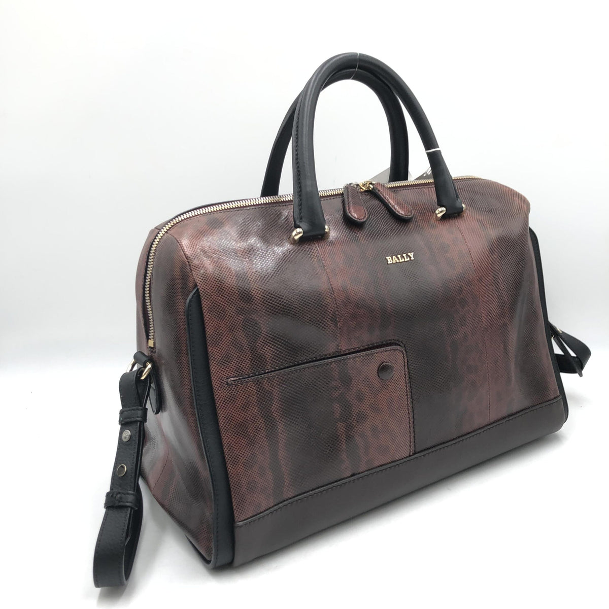 Bally Python Pattern 2WAY Boston Bag - Élégance et Polyvalence