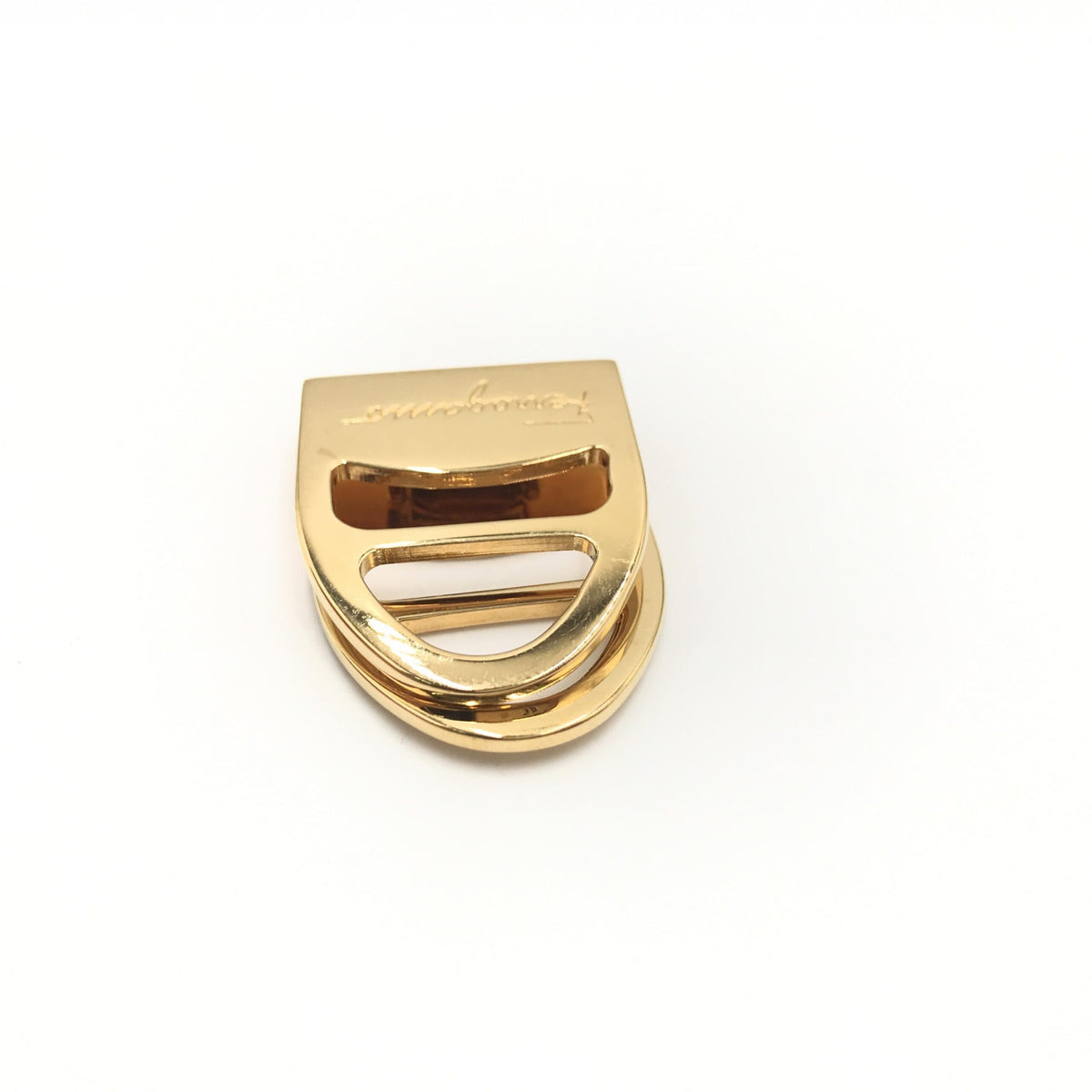 Salvatore Ferragamo Vara Metal Scarf Ring - Accessoire Élégant