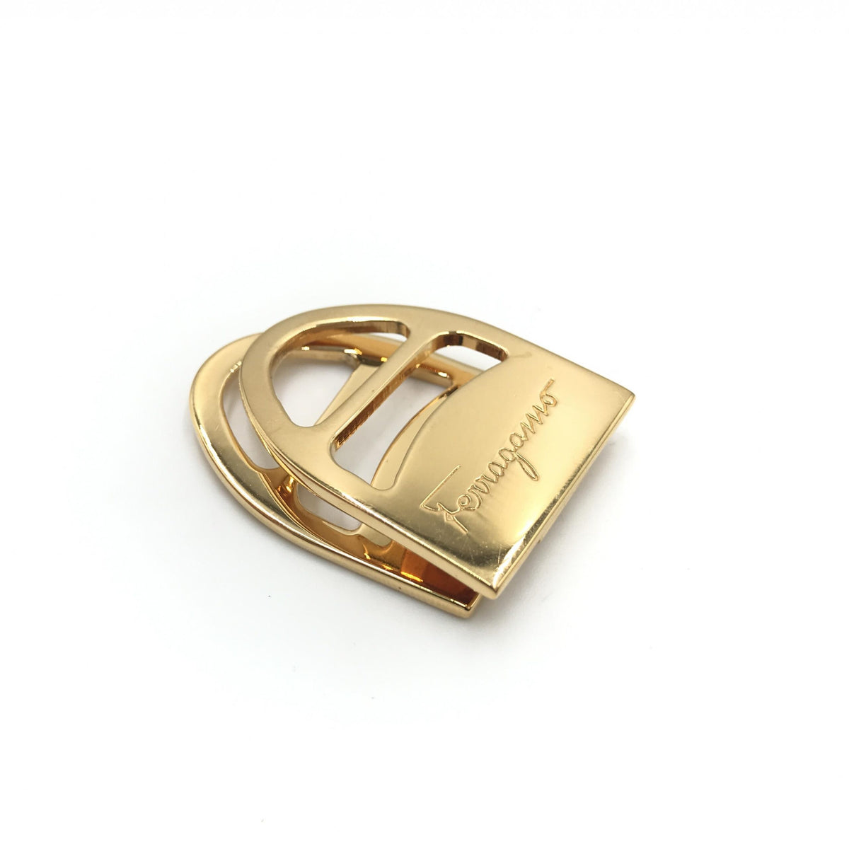 Salvatore Ferragamo Vara Metal Scarf Ring - Accessoire Élégant