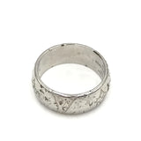 Louis Vuitton Silver-Tone Monogram Band Ring - Elegance Redefined