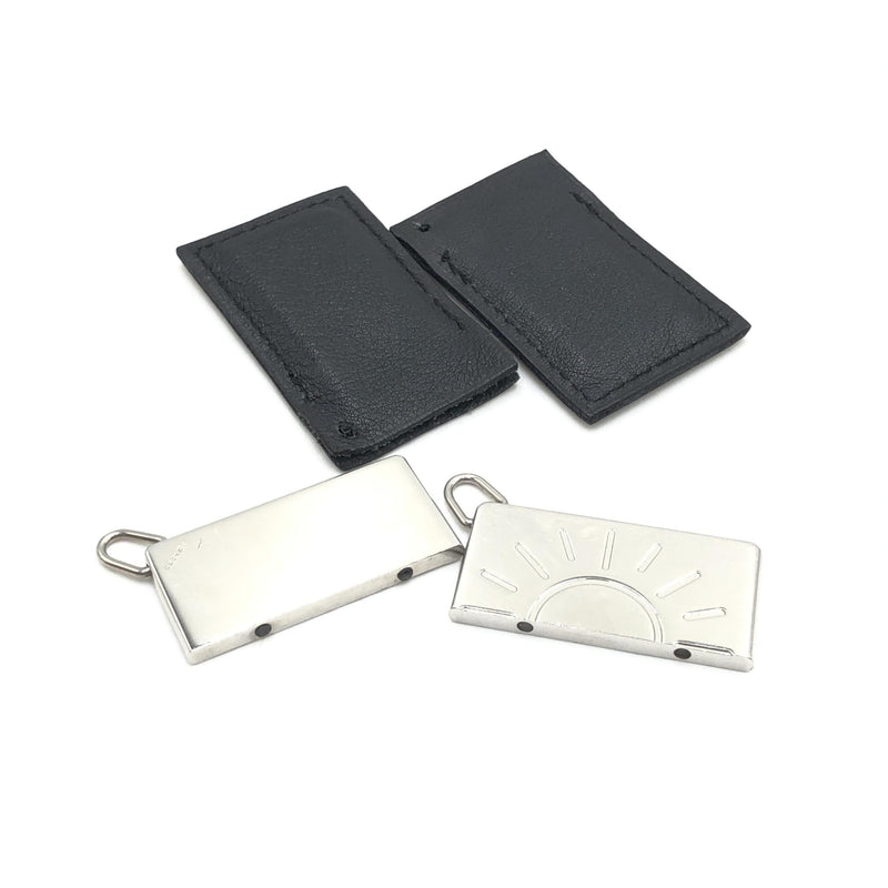 Hermès Silver Tone Half Sun Pendant Set - Élégance Intemporelle