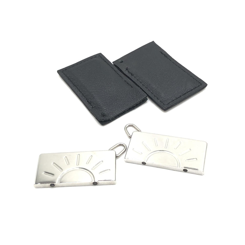 Hermès Silver Tone Half Sun Pendant Set - Élégance Intemporelle