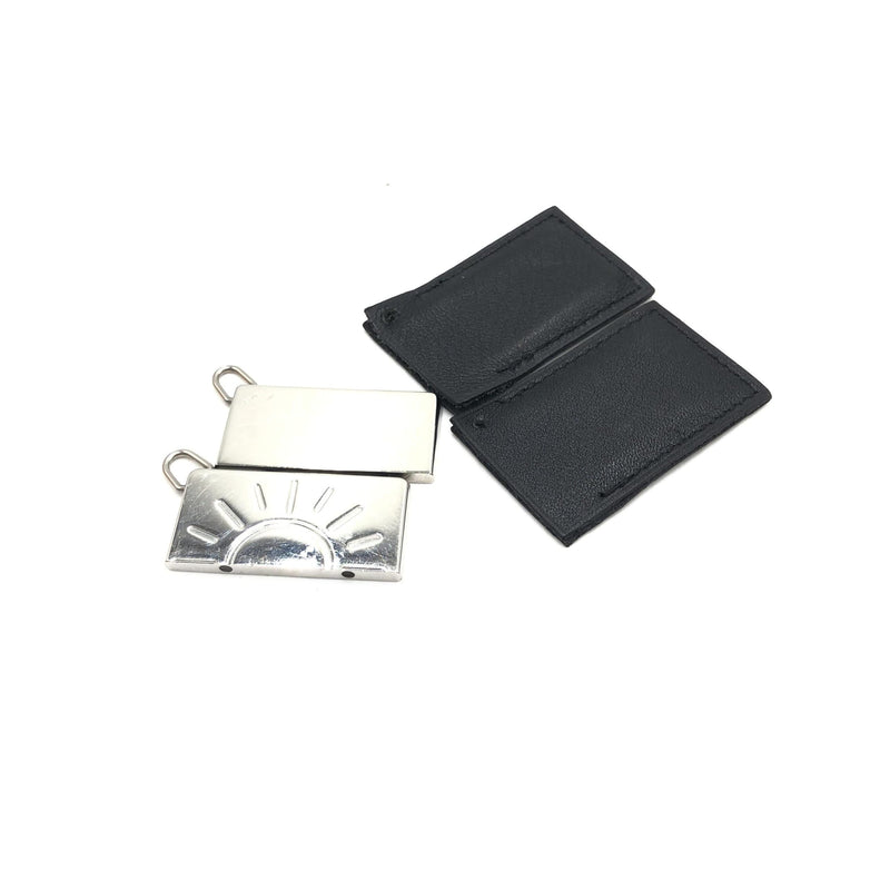 Hermès Silver Tone Half Sun Pendant Set - Élégance Intemporelle