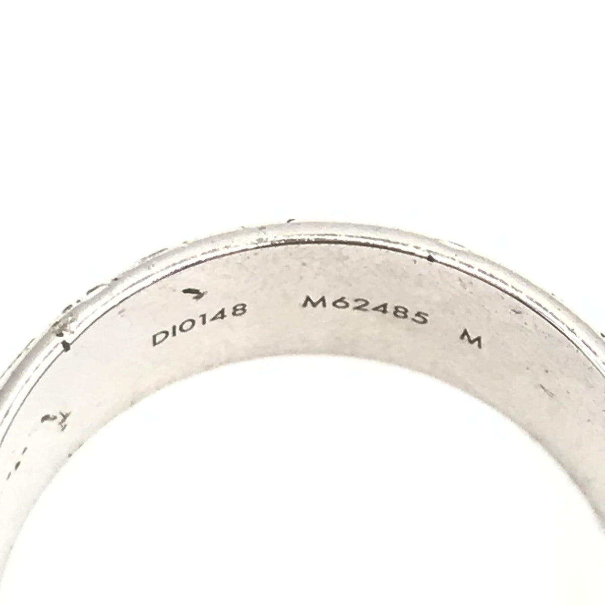 Louis Vuitton Silver-Tone Monogram Band Ring - Elegance Redefined