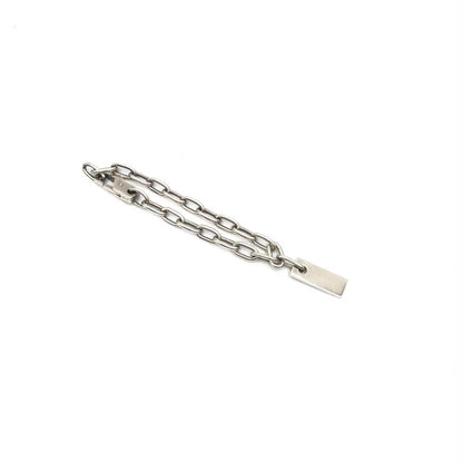 Gucci Sterling Silver Logo Plate Chain Bracelet